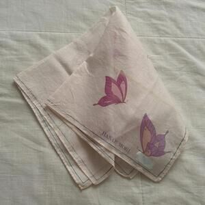 Pink butterfly print bandana 0779